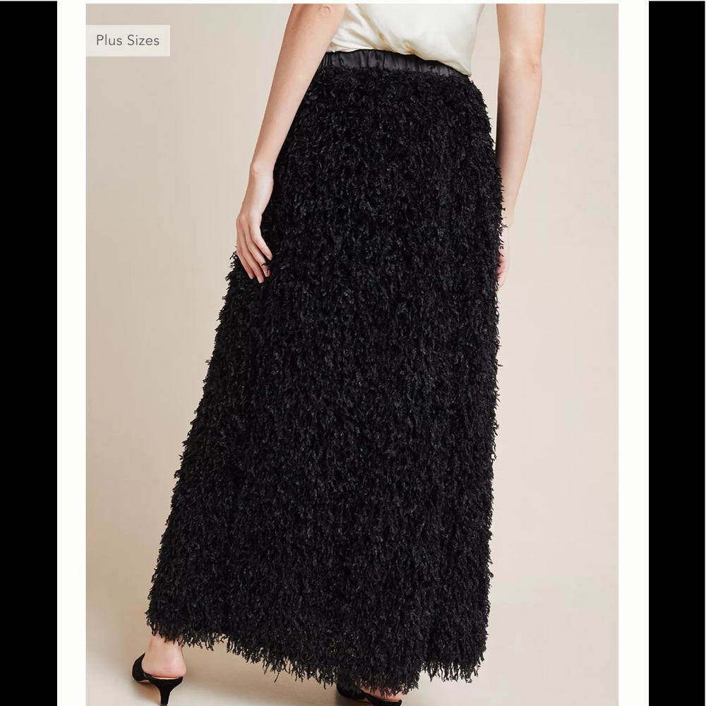Anthropologie Chantal Feathered Maxi Skirt - Picture 2 of 12